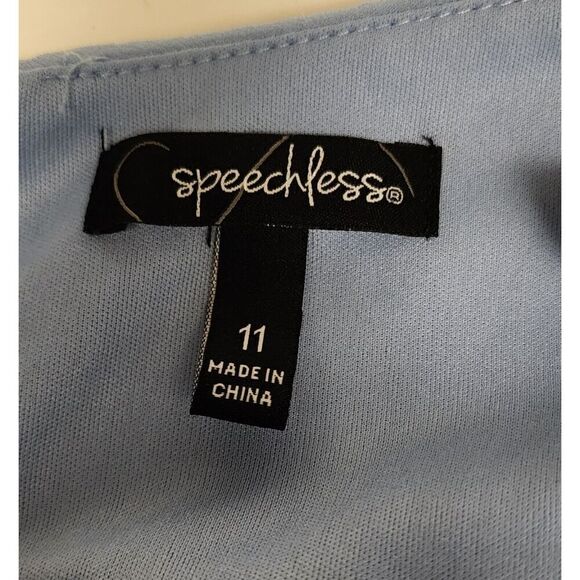 Speechless Women's Halter Chiffon Maxi Blue Dress Size 11 - Picture 7 of 8